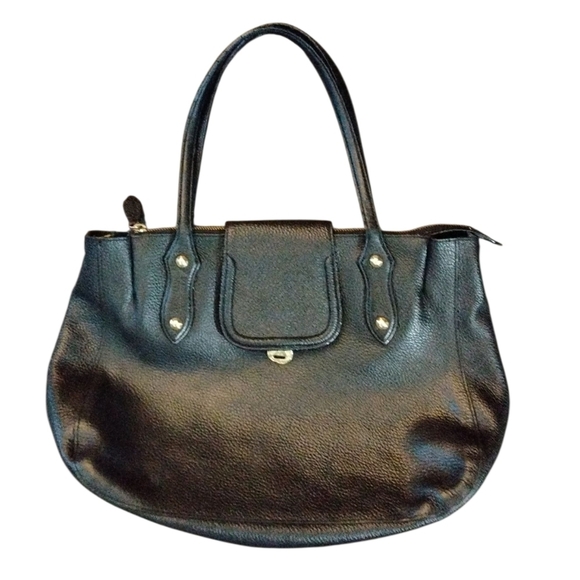Annabell Ingall Black Leather Shoulder Bag Tote Purse main image 8